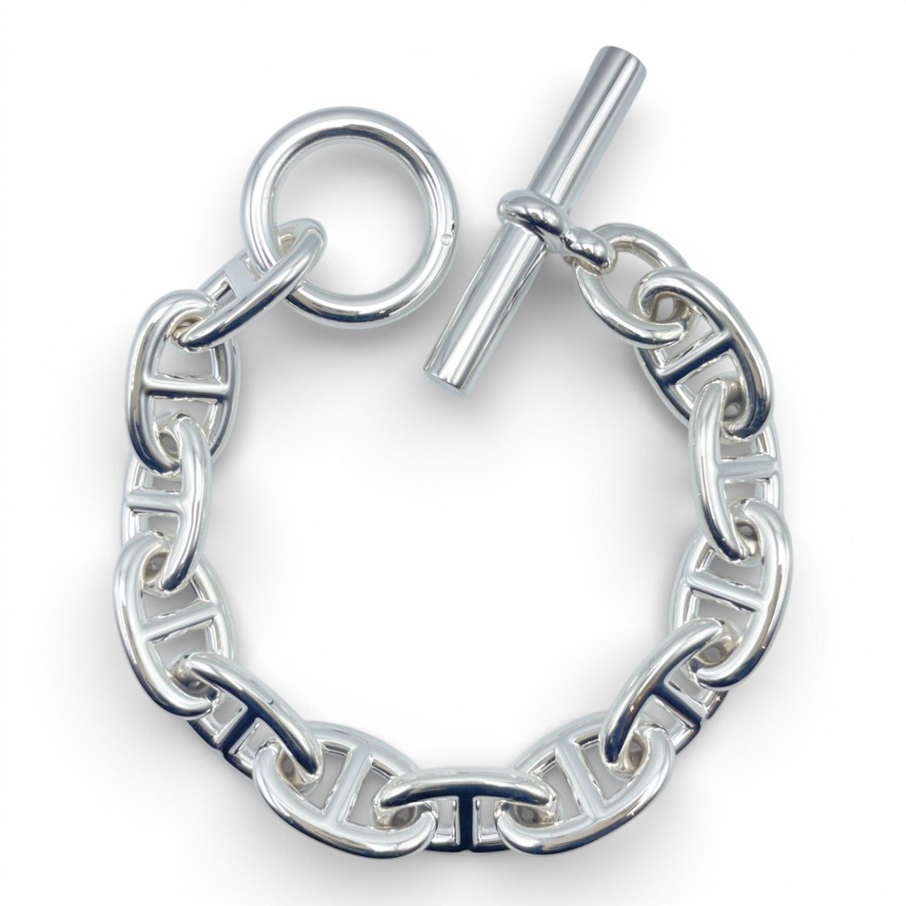 プレオウンドエルメス シェーヌ・ダンクル ブレスレット TGM シルバー925 12コマ