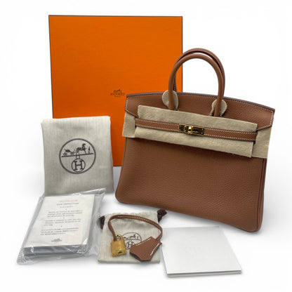 プレオウンドエルメス バーキン 25 ゴールド トゴ ゴールド金具 D刻印