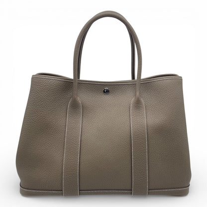 プレオウンドエルメス ガーデンパーティー PM エトゥープ ネゴンダ シルバー金具 Z刻印