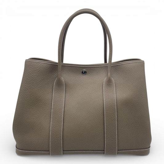 プレオウンドエルメス ガーデンパーティー PM エトゥープ ネゴンダ シルバー金具 Z刻印