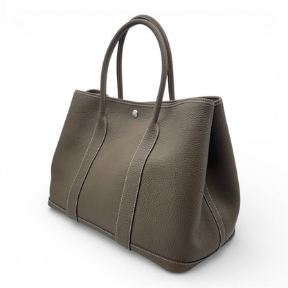 プレオウンドエルメス ガーデンパーティー PM エトゥープ ネゴンダ シルバー金具 Z刻印