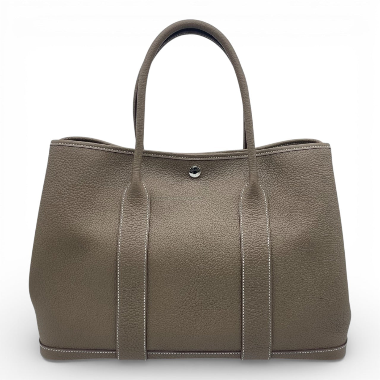 プレオウンドエルメス ガーデンパーティー PM エトゥープ ネゴンダ シルバー金具 Z刻印