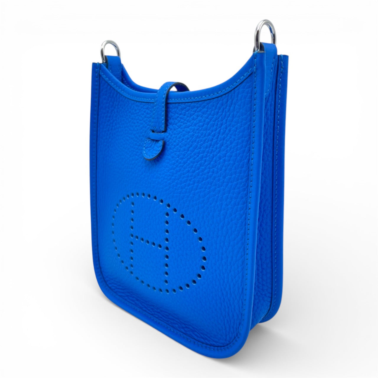 プレオウンドエルメス ミニエヴリン アマゾーヌ TPM ブルーイドラ トリヨンクレマンス シルバー金具 W刻印