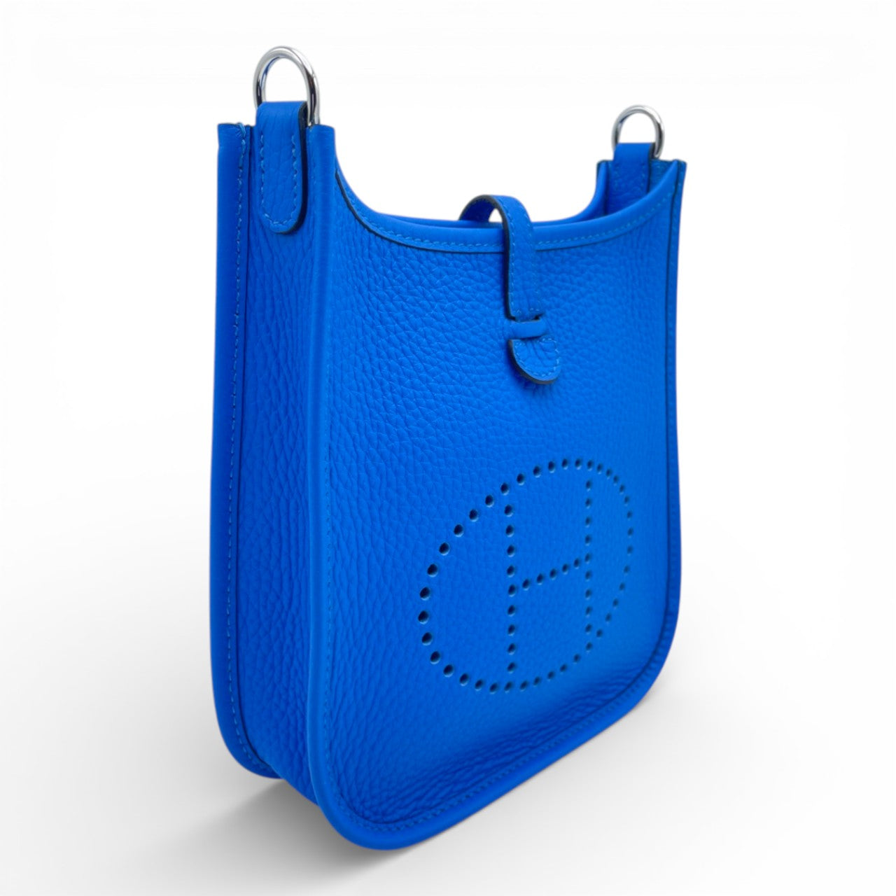 プレオウンドエルメス ミニエヴリン アマゾーヌ TPM ブルーイドラ トリヨンクレマンス シルバー金具 W刻印