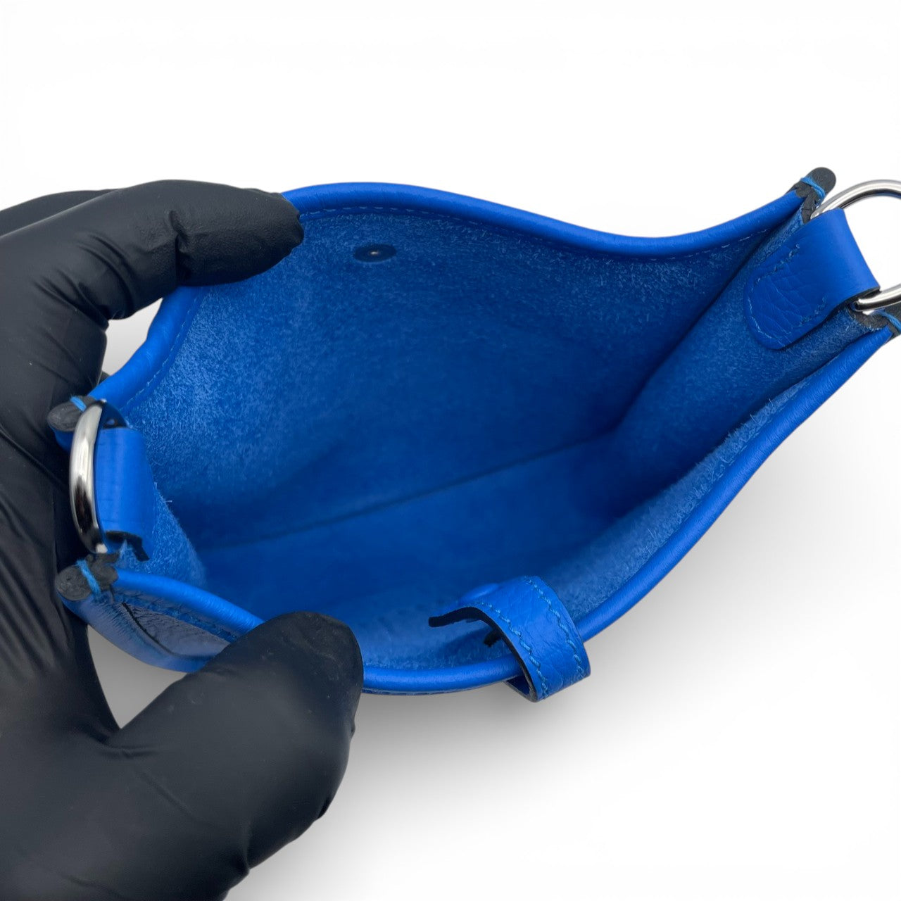 プレオウンドエルメス ミニエヴリン アマゾーヌ TPM ブルーイドラ トリヨンクレマンス シルバー金具 W刻印