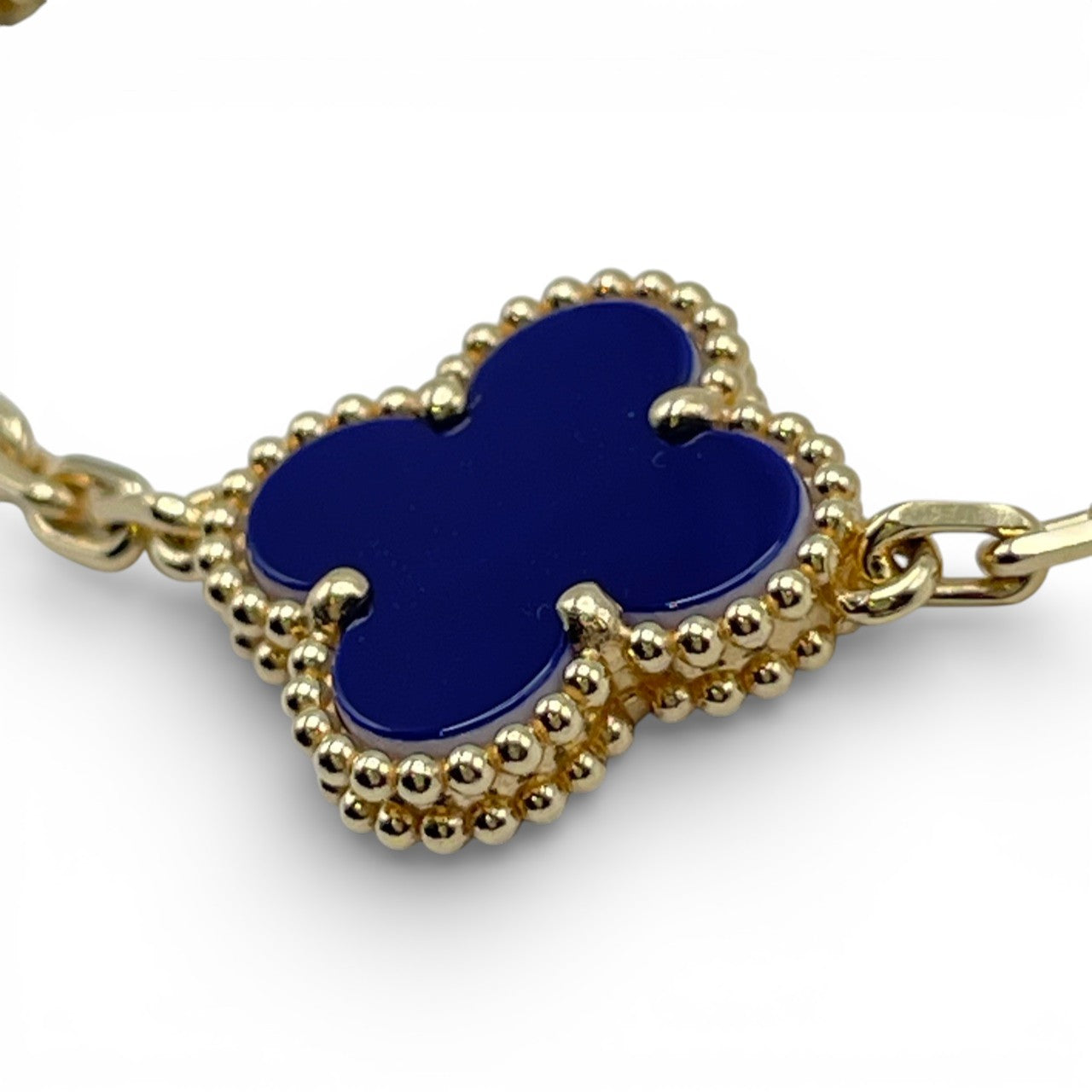 プレオウンドヴァンクリーフ＆アーペル ヴィンテージアルハンブラ 5P ブルーセーブル・パヴェダイヤ ブレスレット VCARO9LW00  イエローゴールド