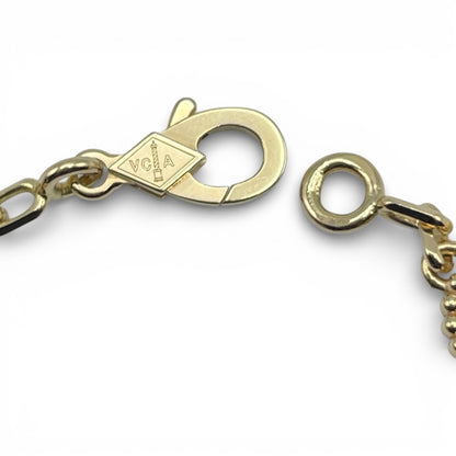 プレオウンドヴァンクリーフ＆アーペル ヴィンテージアルハンブラ 5P ブルーセーブル・パヴェダイヤ ブレスレット VCARO9LW00  イエローゴールド