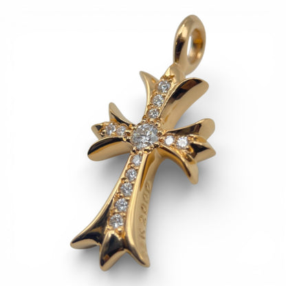 プレオウンドクロムハーツ タイニーCHクロスチャーム 22k/パヴェダイヤモンド