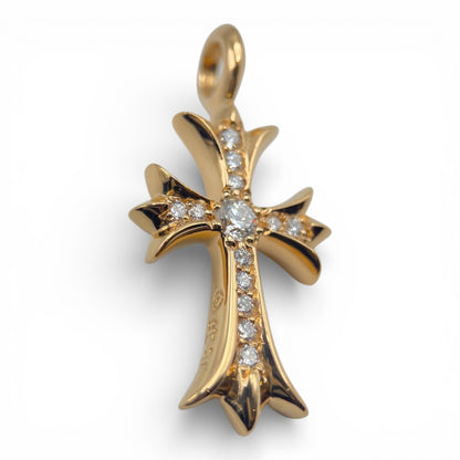 プレオウンドクロムハーツ タイニーCHクロスチャーム 22k/パヴェダイヤモンド