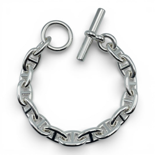 プレオウンドエルメス シェーヌ・ダンクル ブレスレット MM シルバー925 15コマ