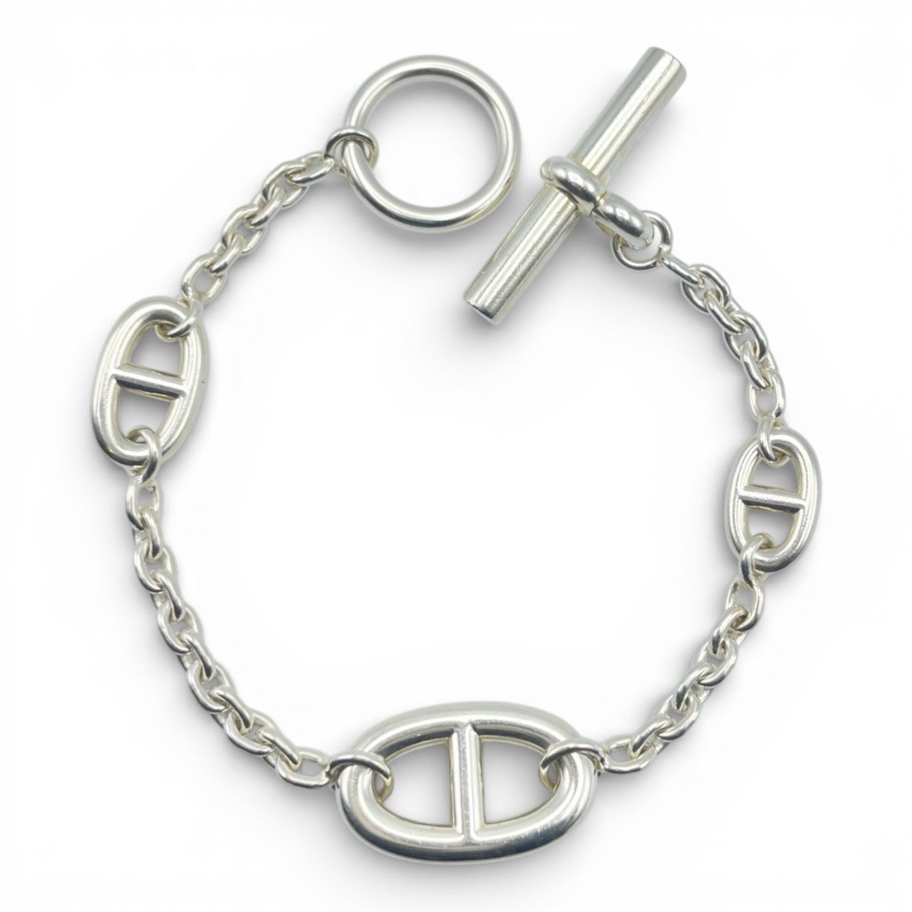 前襟爱马仕谢娜丹克尔法兰德手镯LG银925