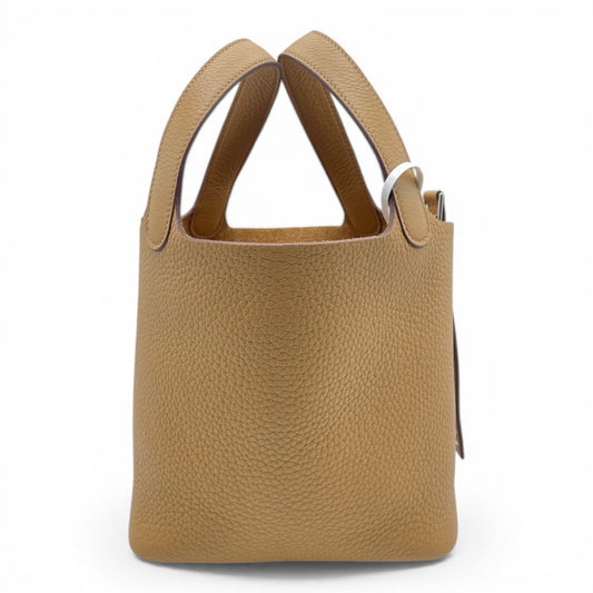 プレオウンドエルメス ピコタンロック PM ビスキュイ トリヨンクレマンス シルバー金具 K刻印