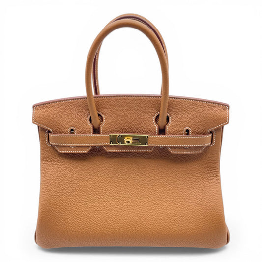 プレオウンドエルメス バーキン 30 ゴールド トゴ ゴールド金具 W刻印