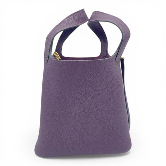 プレオウンドエルメス ピコタンロック PM カシス トリヨンモーリス ゴールド金具 B刻印