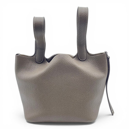 プレオウンドエルメス ピコタンロック PM エトゥープ トリヨンクレマンス シルバー金具 Y刻印