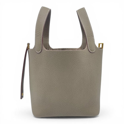 プレオウンドエルメス ピコタンロック PM エトゥープ トリヨンクレマンス ゴールド金具 K刻印