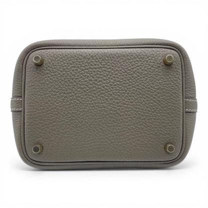 プレオウンドエルメス ピコタンロック PM エトゥープ トリヨンクレマンス ゴールド金具 K刻印