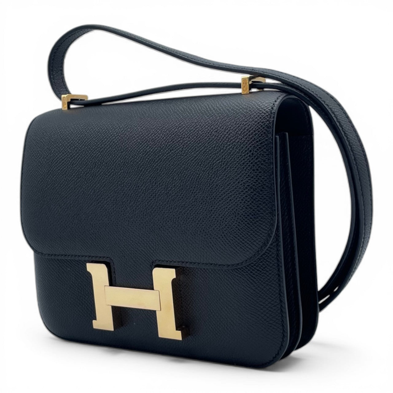 プレオウンドエルメス コンスタンスミニ 18 ノワール エプソン ピンクゴールド金具 K刻印