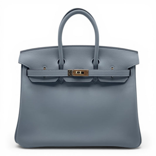 プレオウンドエルメス バーキン 25 グリパンタン スイフト シャンパンゴールド金具 W刻印