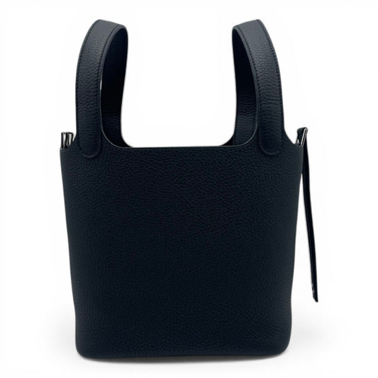 プレオウンドエルメス ピコタンロック PM ノワール トリヨンクレマンス シルバー金具 K刻印