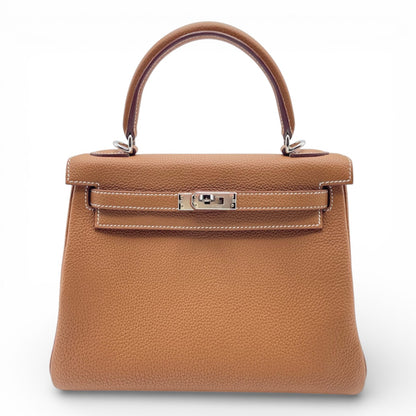 プレオウンドエルメス ケリー 25 ゴールド トゴ シルバー金具 B刻印