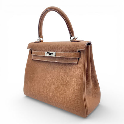 プレオウンドエルメス ケリー 25 ゴールド トゴ シルバー金具 B刻印