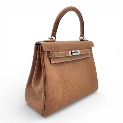 プレオウンドエルメス ケリー 25 ゴールド トゴ シルバー金具 B刻印