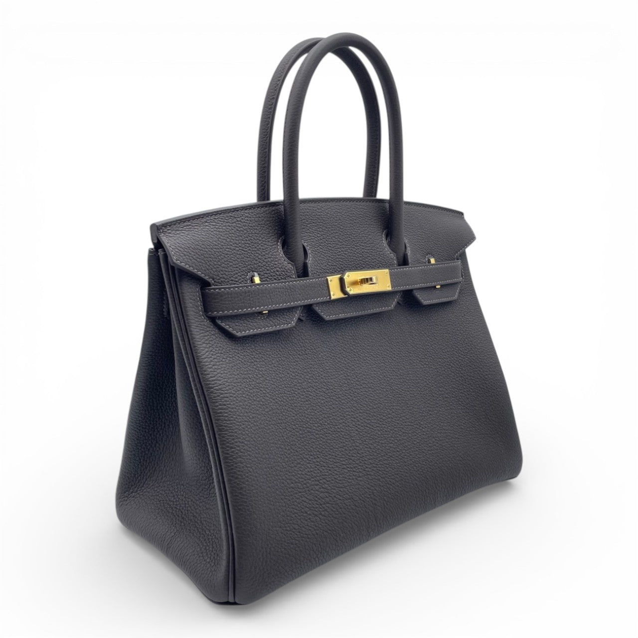 プレオウンドエルメス バーキン 30 べブラン トゴ ゴールド金具 K刻印