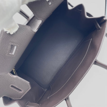 プレオウンドエルメス バーキン 30 べブラン トゴ ゴールド金具 K刻印