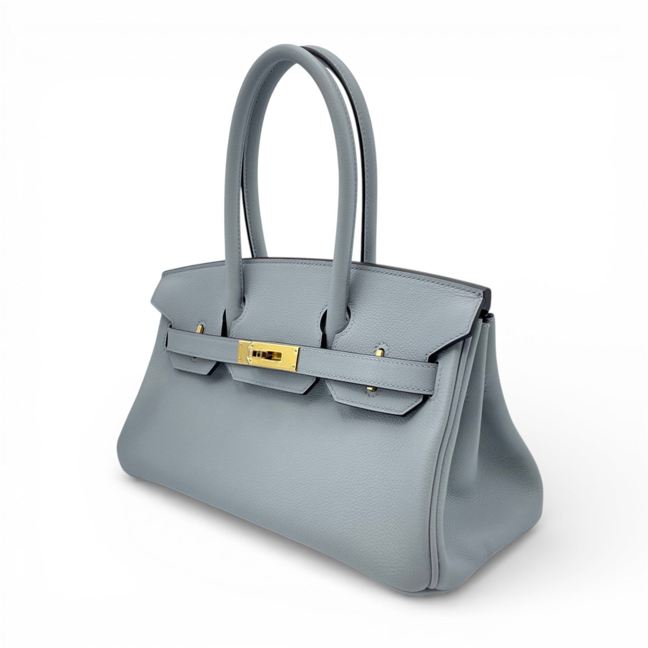 プレオウンドエルメス ショルダーバーキン 29 ブルーグラシエ エバーカラー ゴールド金具 G刻印