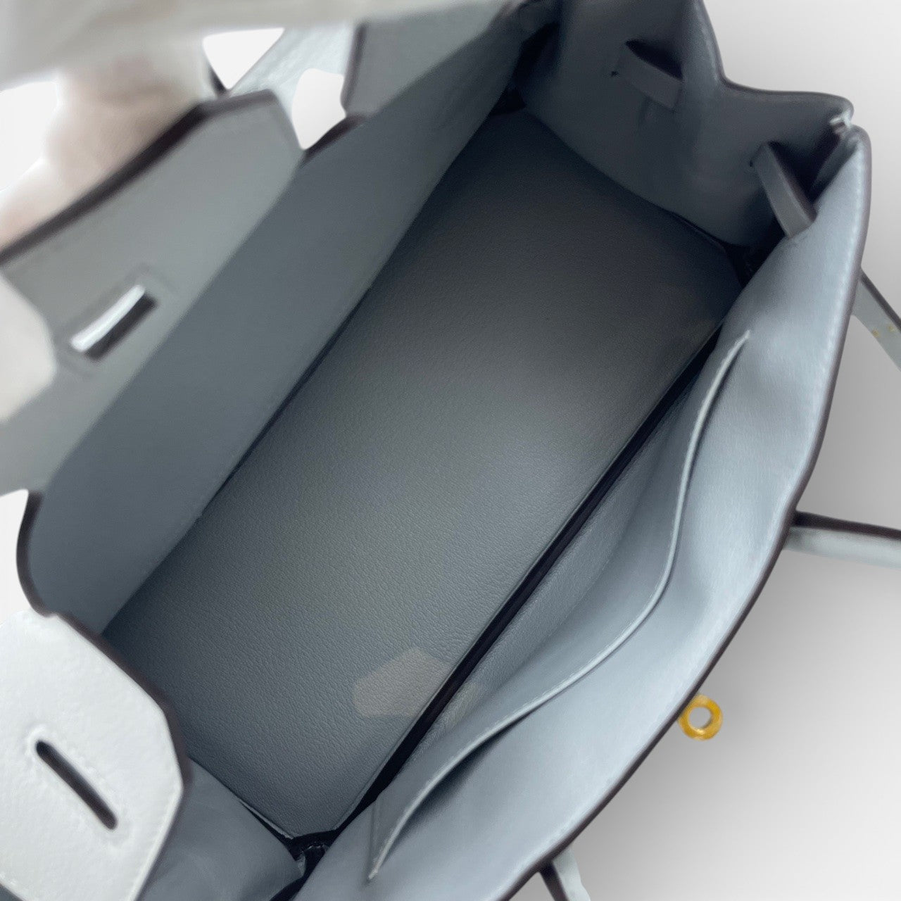 プレオウンドエルメス ショルダーバーキン 29 ブルーグラシエ エバーカラー ゴールド金具 G刻印