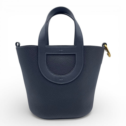 プレオウンドエルメス インザループ 18 ブルーニュイ トリヨンクレマンス ゴールド金具 B刻印