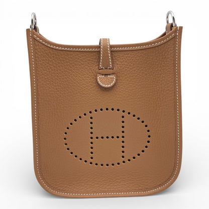 プレオウンドエルメス ミニエヴリン アマゾーヌ TPM ゴールド トリヨンクレマンス シルバー金具 K刻印