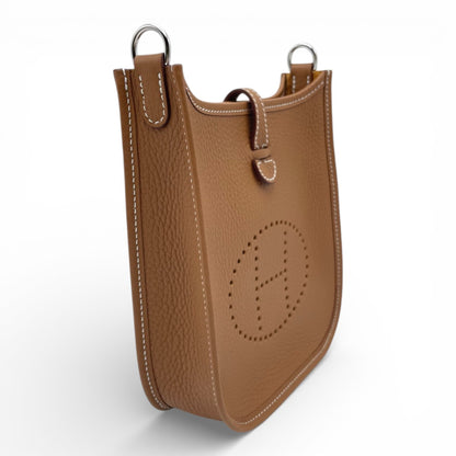 プレオウンドエルメス ミニエヴリン アマゾーヌ TPM ゴールド トリヨンクレマンス シルバー金具 K刻印