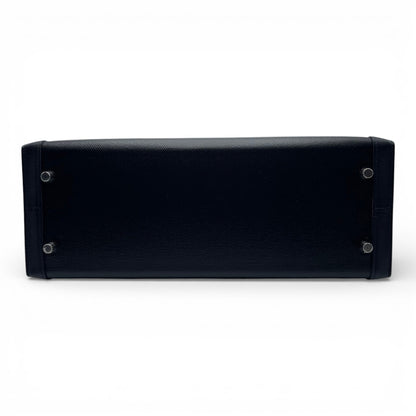 プレオウンドエルメス ケリー エクリュ 32 ノワール トワルH・ベルリンヌ/スイフト シルバー金具 Z刻印