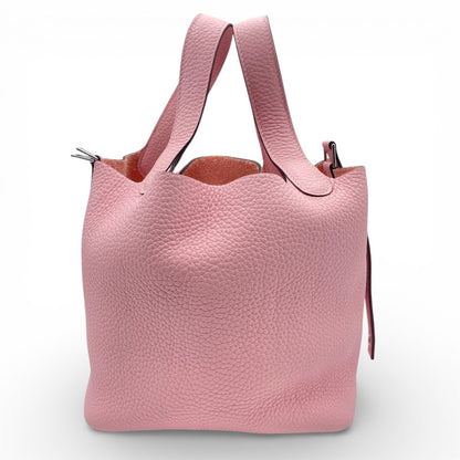 プレオウンドエルメス ピコタンロック PM ローズサクラ トリヨンクレマンス シルバー金具 U刻印