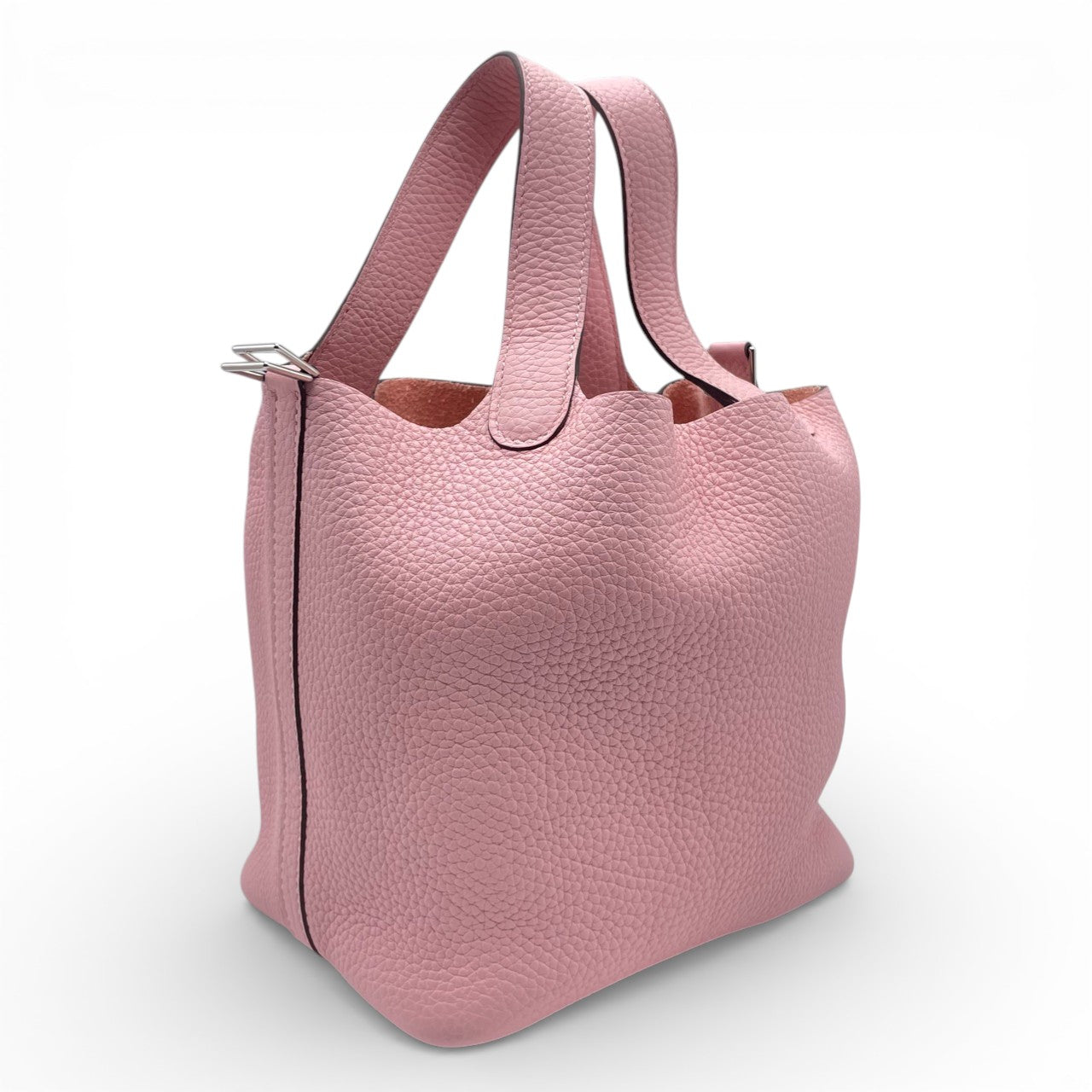 プレオウンドエルメス ピコタンロック PM ローズサクラ トリヨンクレマンス シルバー金具 U刻印