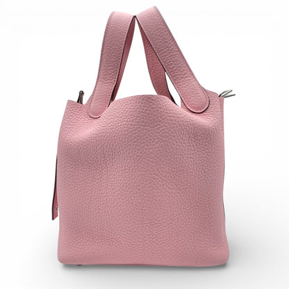 プレオウンドエルメス ピコタンロック PM ローズサクラ トリヨンクレマンス シルバー金具 U刻印