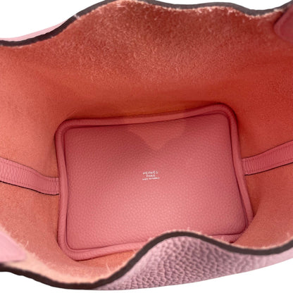 プレオウンドエルメス ピコタンロック PM ローズサクラ トリヨンクレマンス シルバー金具 U刻印