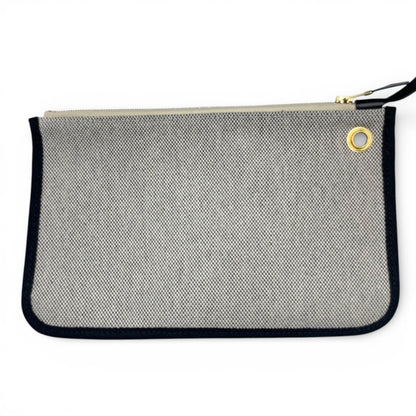 プレオウンドエルメス エールバッグジップ 31 PM ノワール トワルアッシュ ゴールド金具 K刻印