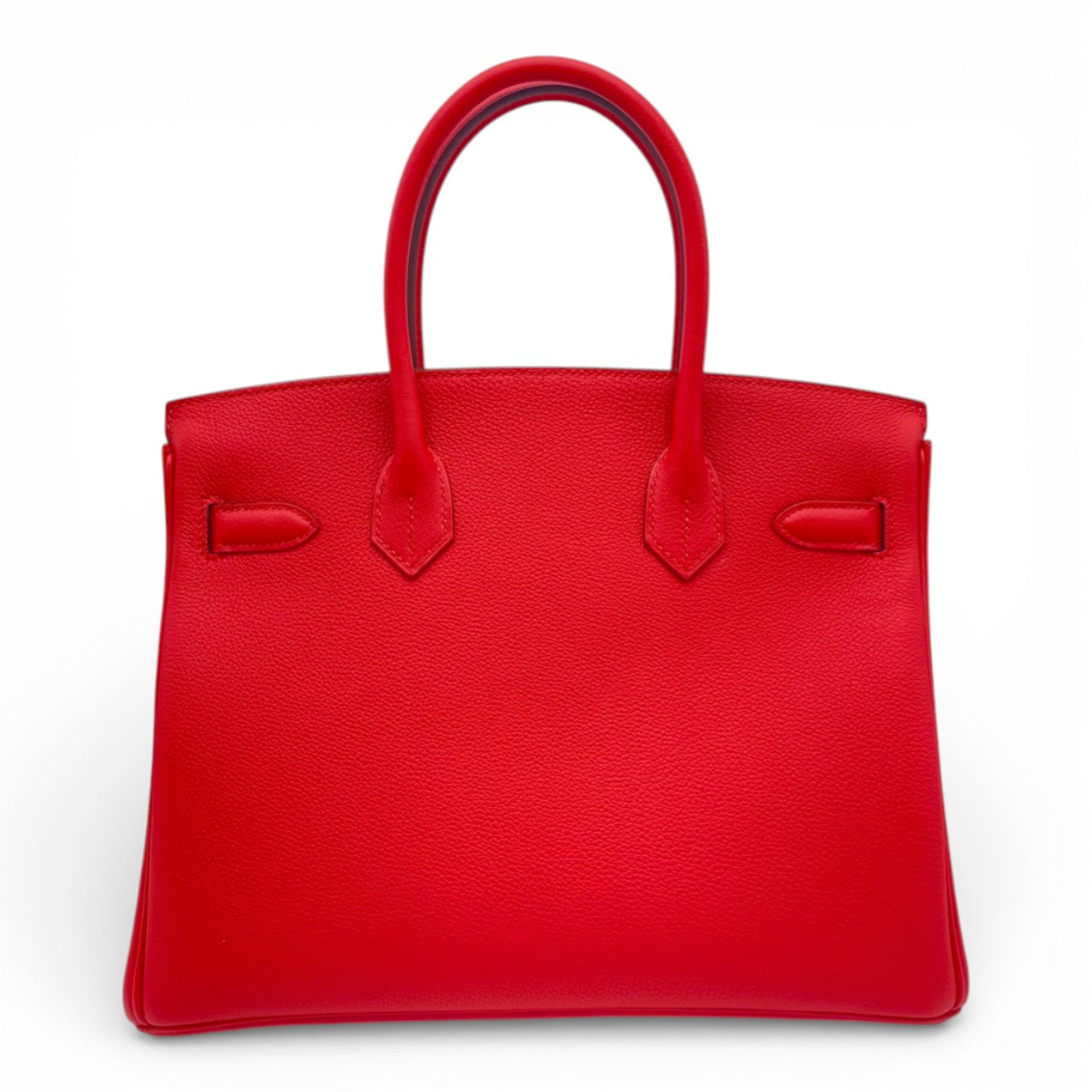 プレオウンドエルメス バーキン 30 ルージュクー トゴ シルバー金具 K刻印