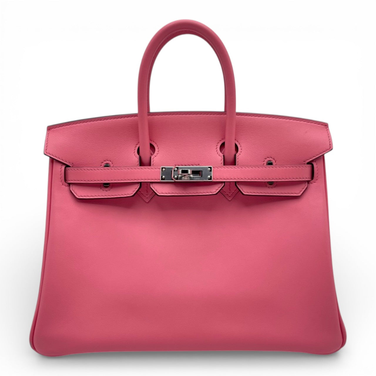 プレオウンドエルメス バーキン 25 ローズエテ スイフト シルバー金具 Y刻印