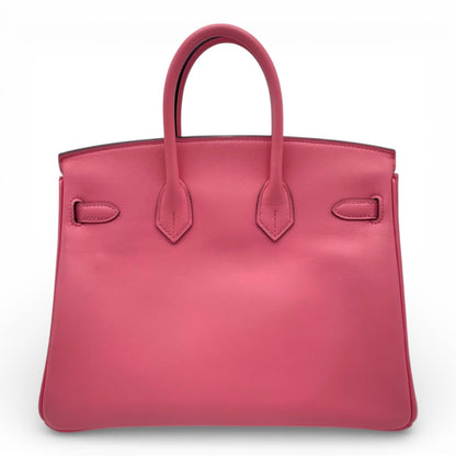 プレオウンドエルメス バーキン 25 ローズエテ スイフト シルバー金具 Y刻印