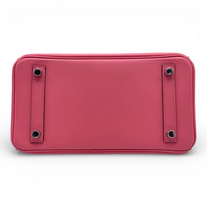 プレオウンドエルメス バーキン 25 ローズエテ スイフト シルバー金具 Y刻印