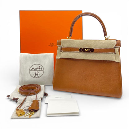 プレオウンドエルメス ケリー 28 フォーブ バレニアフォーブル ゴールド金具 K刻印