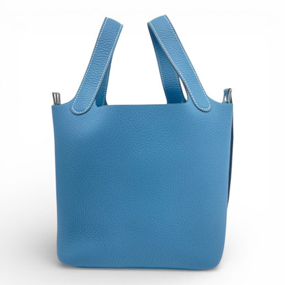 プレオウンドエルメス ピコタンロック PM ニューブルージーン トリヨンクレマンス シルバー金具 K刻印