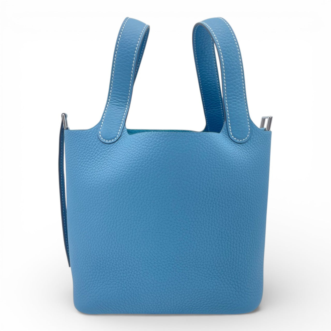 プレオウンドエルメス ピコタンロック PM ニューブルージーン トリヨンクレマンス シルバー金具 K刻印