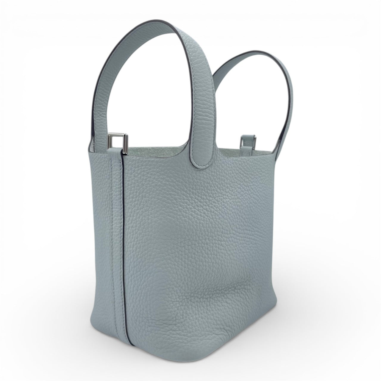 プレオウンドエルメス ピコタンロック PM ブルーペール トリヨンクレマンス シルバー金具 K刻印