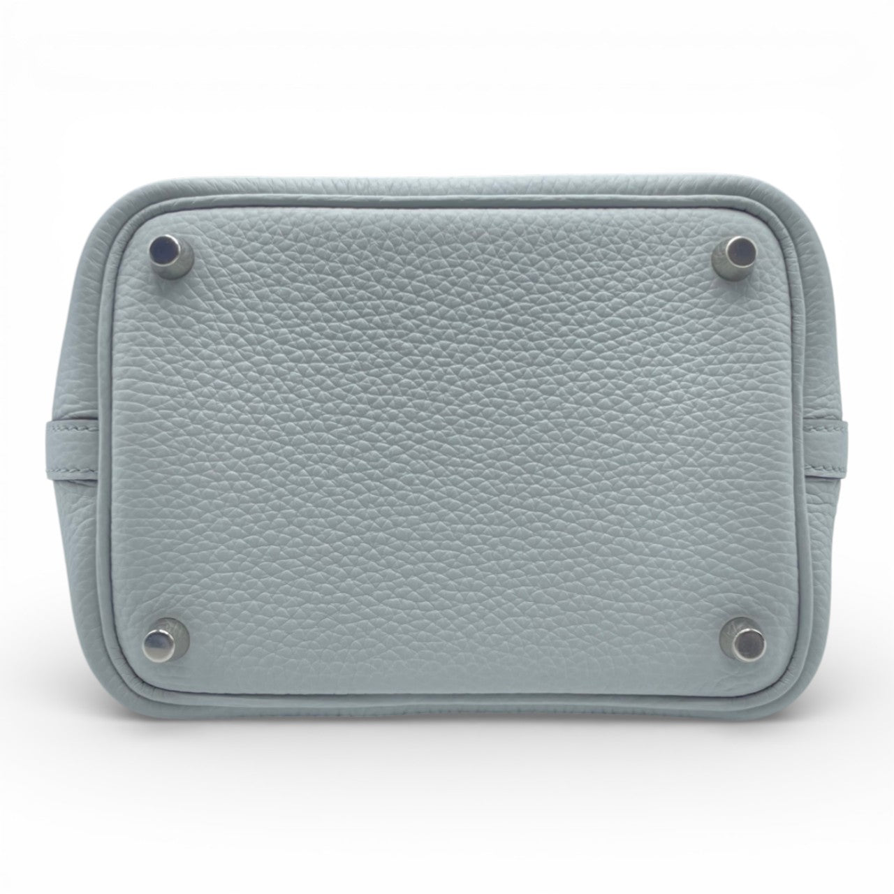 プレオウンドエルメス ピコタンロック PM ブルーペール トリヨンクレマンス シルバー金具 K刻印