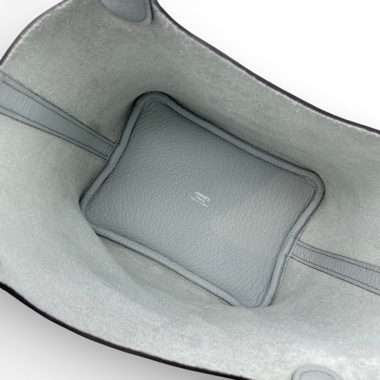 プレオウンドエルメス ピコタンロック PM ブルーペール トリヨンクレマンス シルバー金具 K刻印